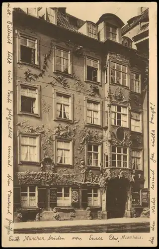 Ansichtskarte München Partie am Asamhaus 1918