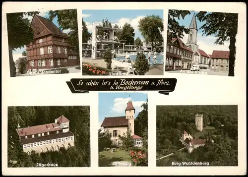 Ansichtskarte Bockenem Luftbilder, Schwimmbad, JÄGERHAUS 1968