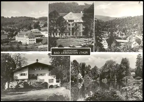 Ansichtskarte Bad Liebenstein DDR Mehrbildkarte mit 5 Ortsansichten 1970