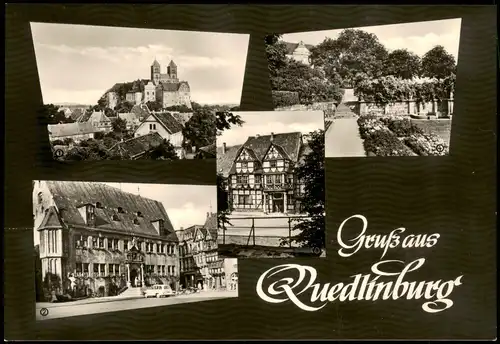 Ansichtskarte Quedlinburg DDR Mehrbildkarte mit 5 Foto-Ortsansichten 1967