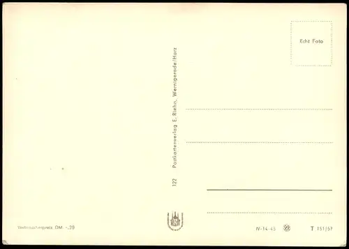 Ansichtskarte Ilsenburg (Harz) Ilsestein / Ilsenstein zur DDR-Zeit 1957