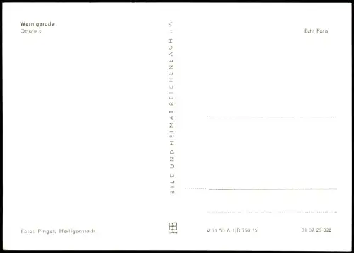 Hasserode-Wernigerode Ottofels Fels-Partie DDR AK Ottofelsen 1975