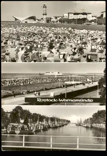 Warnemünde-Rostock Gaststätte „Teepott" Promenade mit Strand Alter Strom 1975