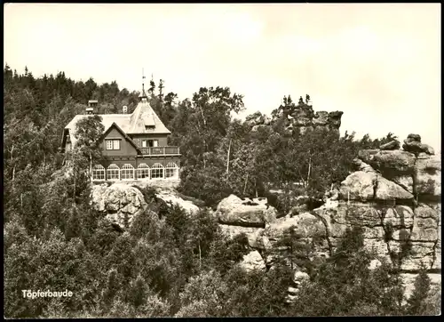 Ansichtskarte Oybin Töpfer (Zittauer Gebirge) Töpferbaude zur DDR-Zeit 1972