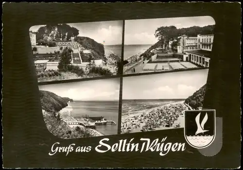 Ansichtskarte Sellin DDR Mehrbildkarte mit 4 Ortsansichten 1964