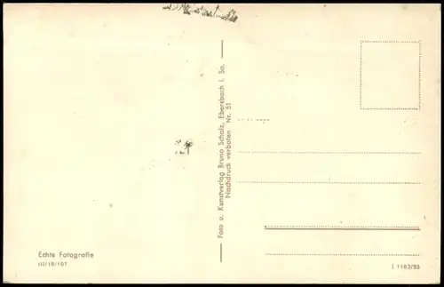 Ansichtskarte Zittau Blumenuhr 1953