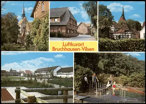 Ansichtskarte Bruchhausen-Vilsen Mehrbild: Straßen, Plätze, Spielplatz 1985
