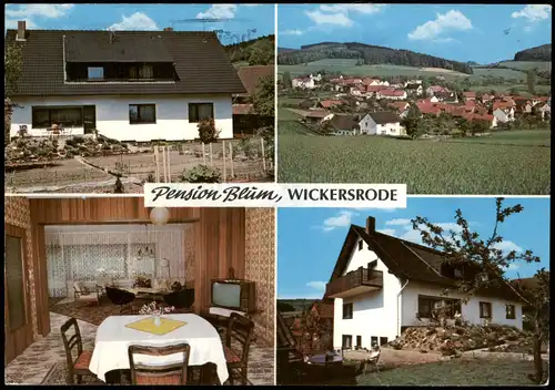 Ansichtskarte Wickersrode-Hessisch Lichtenau Pension Blum Mehrbild 1984
