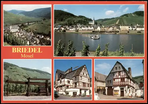 Ansichtskarte Briedel-Cochem Kochem Mehrbild: Fähre, Fachwerkhäuser 1993