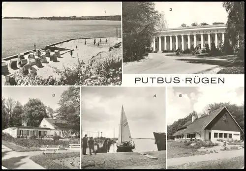 Putbus Strand, Erholungsheim, Rosencafé, Hafen, Gaststätte 1984
