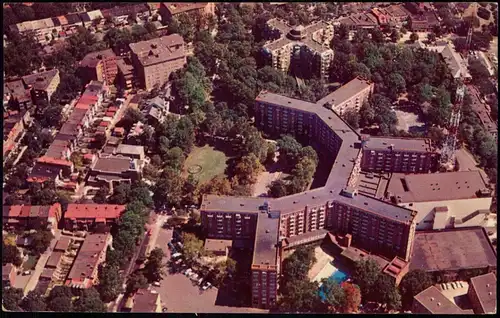 Postcard Washington D.C. Luftbild Birdsview Sheraton Park USA 1962