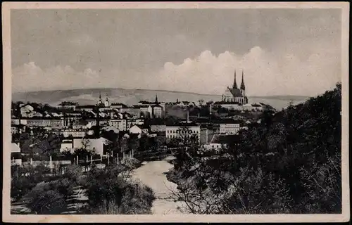 Postcard Brünn Brno Stadt und Fluß 1939