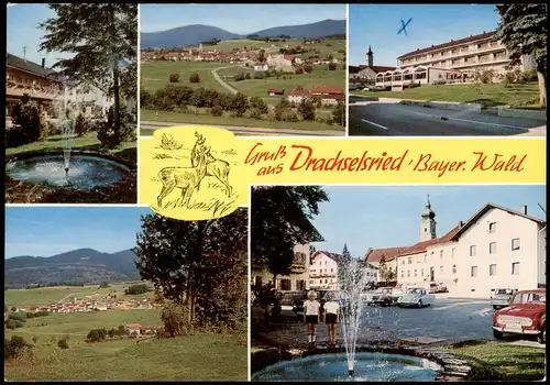 Unterried (Drachselsried) Mehrbild, Hotels, Stadt, Markt, VW Käfer 1974