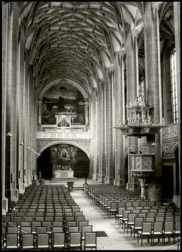 Ansichtskarte  Kirche, Innen - Altar Konzel Religion Fotokarte 1977