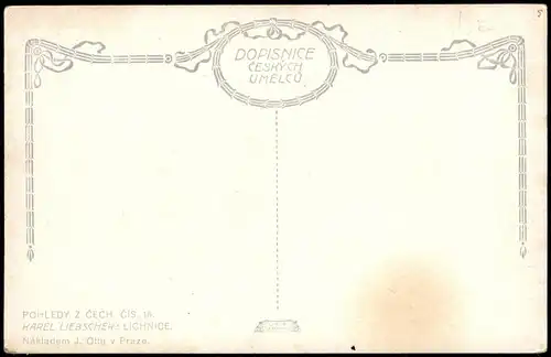 Postcard Tremoschnitz Burg Lichnice - Künstlerkarte 1913