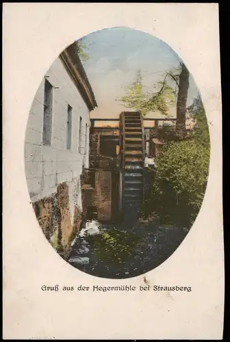 Ansichtskarte Strausberg Gruß aus der Hegermühle 1915