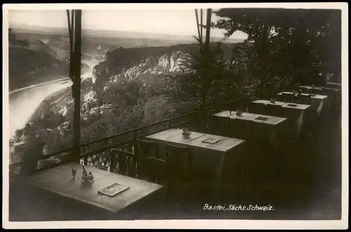 Ansichtskarte Rathen Blick von der Weinterrasse 1931