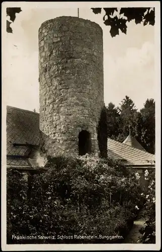 Ahorntal Fränkische Schweiz. Schloss Rabenstein, Burggarten. 1932