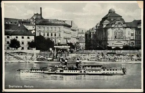 Postcard Pressburg Bratislava Reduta. Dampfer 1938