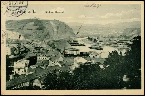 Postcard Aussig Ústí nad Labem (Ustji, Ustjiss) Blick auf Krammel. 1910