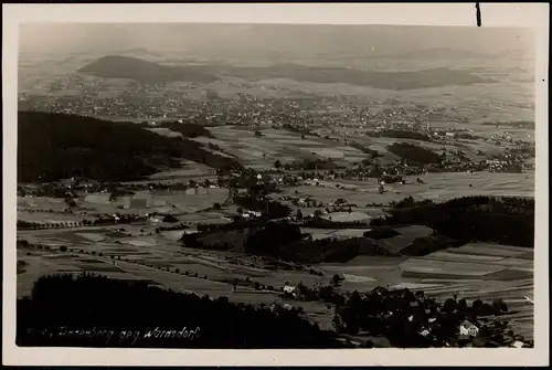 Postcard Warnsdorf Varnsdorf Blick auf Stadt 1928 Privatfoto