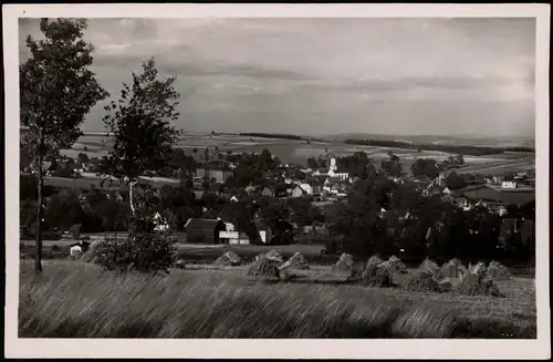 Ansichtskarte Bad Brambach Heugarben, Feld und Stadt 1937