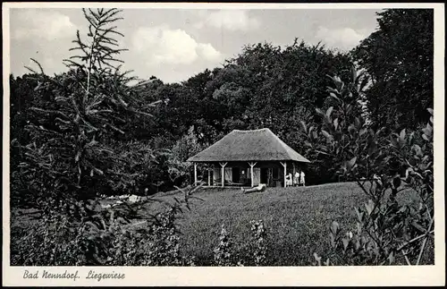 Ansichtskarte Bad Nenndorf Liegewiese, Pavillon 1957