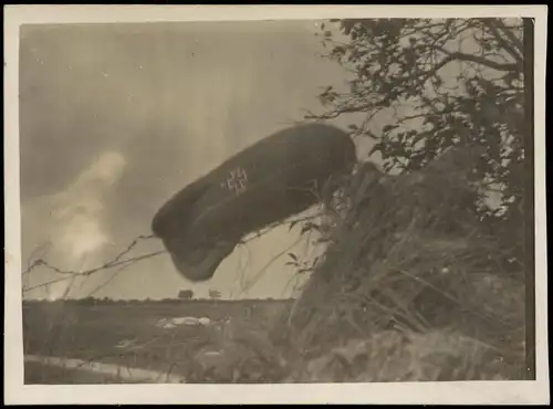 Ansichtskarte  Fesselballon Militaria WK1 Fleugwesen 1917   gel. Feldpoststempel