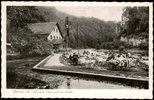 Ansichtskarte Gößweinstein Stempfermühle - Gasthaus Terrasse 1934