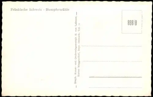 Ansichtskarte Gößweinstein Stempfermühle - Gasthaus Terrasse 1934