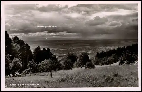 .Nordrhein-Westfalen Blick in die Rheinebene zum Straßburger Münster 1939