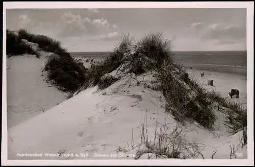 Ansichtskarte Wenningstedt-Braderup (Sylt) Sylt - Dünen am Strand 1939