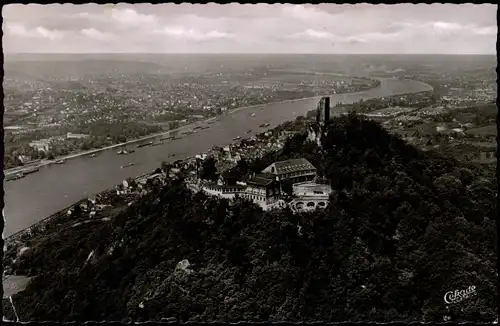 Ansichtskarte Königswinter Luftbild Hotel-Rastaurant auf dem Drachenfels 1959