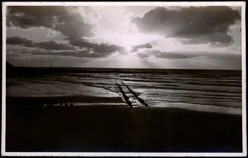 Ansichtskarte Norderney Abendstimmung, Stimmungsfoto 1940