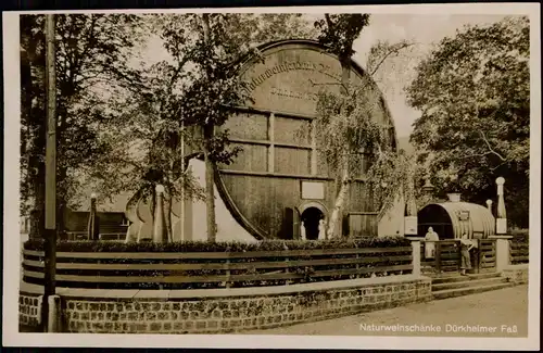 Ansichtskarte Bad Dürkheim Naturweinschenke Dürkheimer Fass 1940