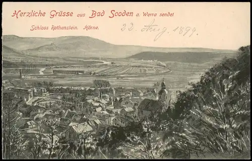 Ansichtskarte Bad Sooden-Bad Sooden-Allendorf Schloß Rothstein, Hörne 1899