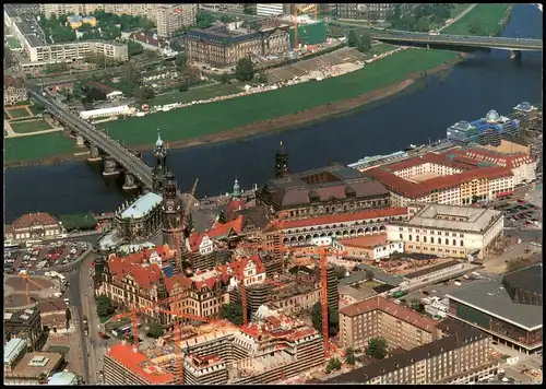Ansichtskarte Dresden Luftbild Schloß im Aufbau 1997