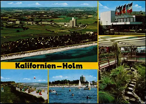 Kalifornien-Schönberg (Holstein) Luftbild Luftaufnahmen, Strand, Hotel 1981