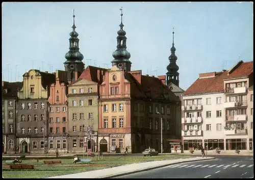 Postcard Neisse (Neiße) Nysa Markt, fragment Rynku 1971