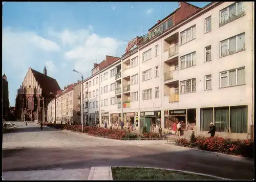 Postcard Neisse (Neiße) Nysa Neubauten Straße 1971