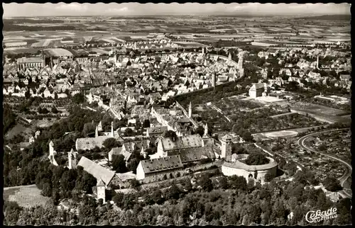 Ansichtskarte Rothenburg ob der Tauber Luftbild 1954