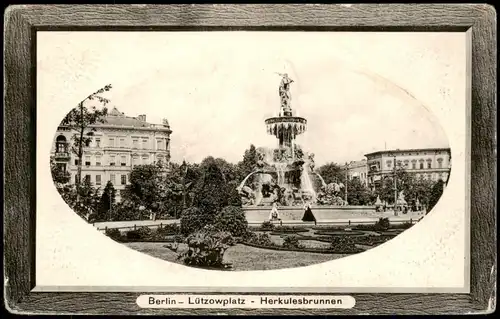 Ansichtskarte Tiergarten-Berlin Lützowplatz 1910 Passepartout