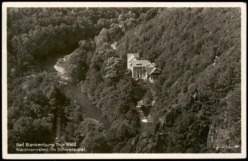 Ansichtskarte Bad Blankenburg Waidmannsheil im Schwarzatal 1936