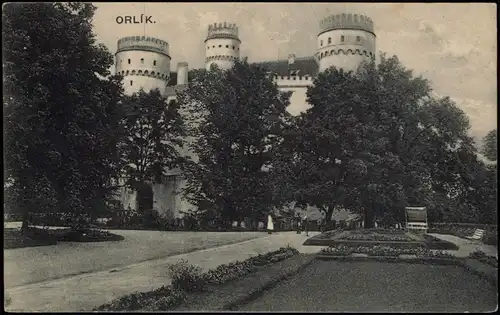 Postcard Altsattel Orlík nad Vltavou|Staré Sedlo Schloss / Zámek 1928