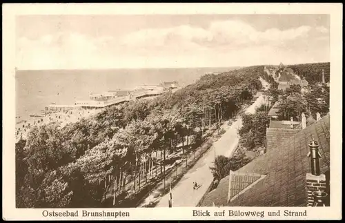 Ansichtskarte Brunshaupten-Kühlungsborn Bülowweg und Strand 1930