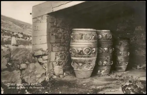 Iraklio Ηράκλειο Jarres du Palais de Knossos. ΠΙΘΟΙ ΑΝΑΚΤΟΡΟΥ ΚΝΩΣΟΥ. 1926