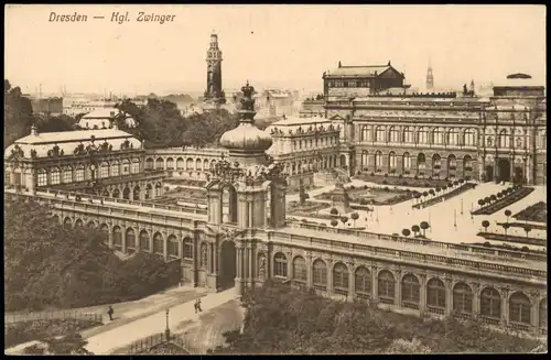 Ansichtskarte Innere Altstadt-Dresden Zwinger 1920