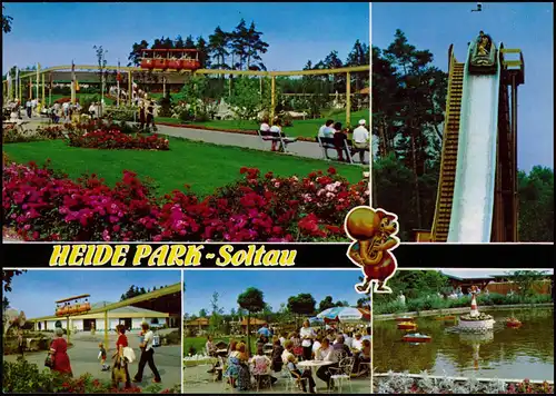Ansichtskarte Soltau HEIDE PARK -Soltau Mehrbild, Wasserrutsche 1983