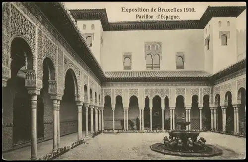 Postkaart Brüssel Bruxelles Pavillon d'Espagne. EXPO 1910