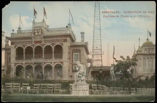 Brüssel Bruxelles Pavillons de l'Italie et de l'Uruguay. EXPO 1910